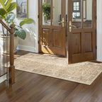 2.6x8 Runner Rug for Hallways Vintage Distressed Non Slip Long Carpet Floral - Image 5