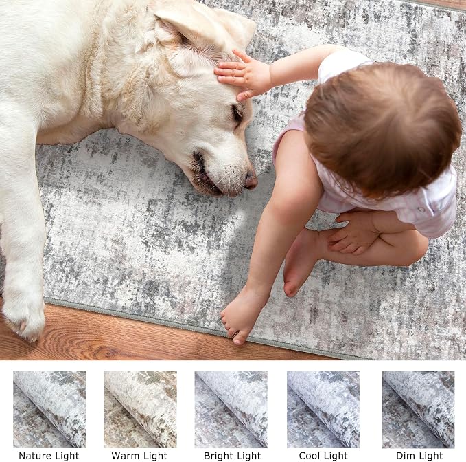 Modern Abstract Runner Rug 2x10 - Image 7