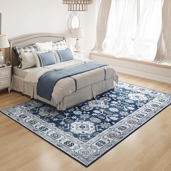 VK VK·LIVING Machine Washable Rug 4'x6' Vintage Design Washable Area Rugs - Image 6