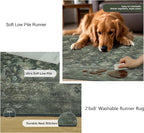 2'6x8' Washable Runner Rug for Hallway, Non Slip Vintage Floral Long Carpet - Image 3