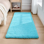 Bathroom Runner Rug 24x59 Teal Non Slip Fluffy Long Bath Mat - Image 9