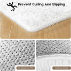 Cream White 8x10 Area Rugs for Living Room Bedroom, Fluffy Large Rug Soft Shag - Image 4
