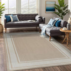 Beverly Rug Large Outdoor Rug 10x14 Modern Bordered Area Rugs - Image 4