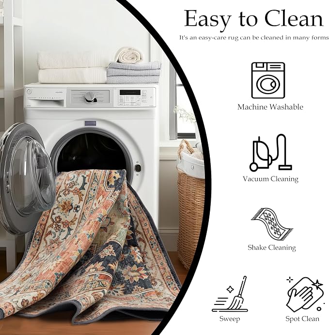 Area Rug Non Slip Machine Washable Ultra Soft Living - Image 3