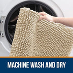 OLANLY Bathroom Rugs 36x24, Extra Soft Absorbent Chenille Bath Rugs, Rubber - Image 5
