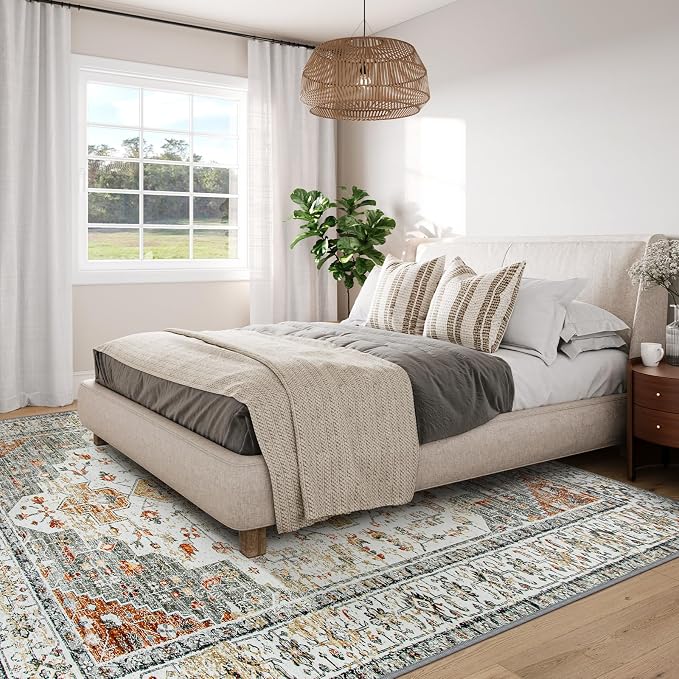 Moynesa Ultra-Thin Washable Area Rug 8x10, Large Living Room Rugs - Image 6
