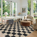 LIVEBOX 8x10 Area Rugs for Living Room, Checkered Non-Slip Washable Rugs - Image 4