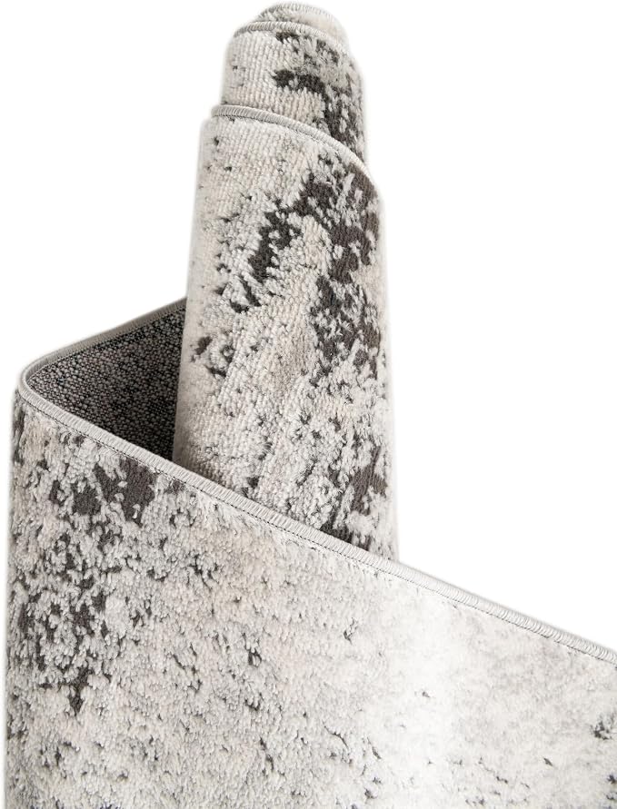 Rugs.com Leipzig Collection Rug – 12 Ft Runner Gray Low-Pile Rug Perfect - Image 8