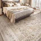 AMOAMI-Area Rug 9X12 Rugs for Living Room-Vintage Soft Beige Rugs for - Image 3