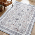 Phantoscope Washable Area Rug 8'x10' Non-Slip, Vintage Neutral Rugs by Phantoscope