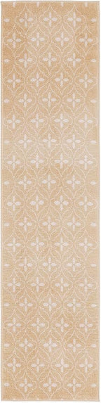 Nourison Home Essentials Indoor/Outdoor Beige Ivory 2'2" x 7'6" Area -Rug - Image 4
