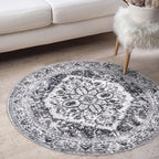 KOZYFLY Round Rug 3 Ft Rugs for Entryway Washable Circle Entrance Rug Non Slip - Image 3