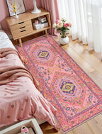 SERISSA Washable Kitchen Runner Rug, 2x6 Non-Slip Fuchsia Pink Runner Rugs - Image 2