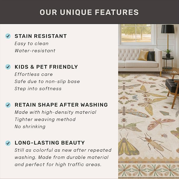 Boho Bathroom Rugs Non Slip Washable - Image 7