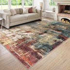 Lahome Modern Abstract Living Room Rug 8x10, Washable 8x10 Area Rugs by Lahome