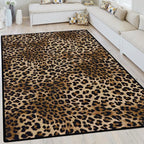 Leopard Rug 5x7 Washable Animal Print Rug Living Room Large Carpet Soft Non-Slip - Image 5