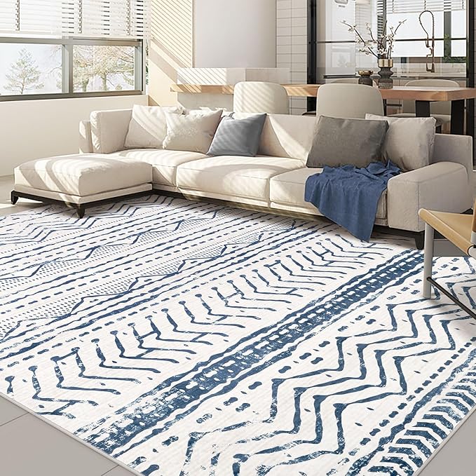 Nakagishi Area Rugs 8x10 Living Room: Washable Boho Large Neutral Soft by NakagishiAreaRug