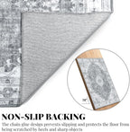 MUJOO Grey Rug 2'x3', Small Washable Area Rugs - Image 4