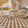 LIVEBOX 8x10 Area Rugs for Living Room, Checkered Non-Slip Washable Rugs by LIVEBOX