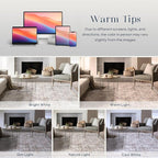 Phantoscope Washable Area Rug 9'x12' Non-Slip, Vintage Neutral Rugs - Image 6