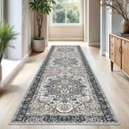 KOZYFLY Long Runners for Hallways 3x10 Ft Washable Kitchen Rug Faux Wool - Image 2