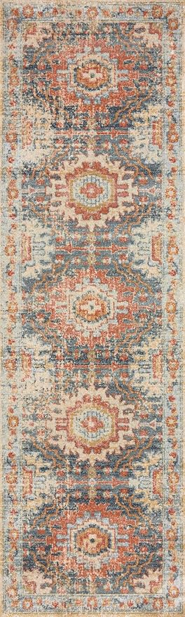 Loloi Jocelyn Collection JOC-03 Mist/Multi 6'-7" x 9'-7" .38" Thick Area Rug - Image 6