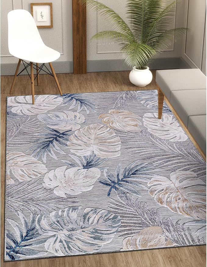 CAMILSON Indoor Outdoor Rug, Easy-Cleaning Non-Shedding Living Room, Garden and - Image 3