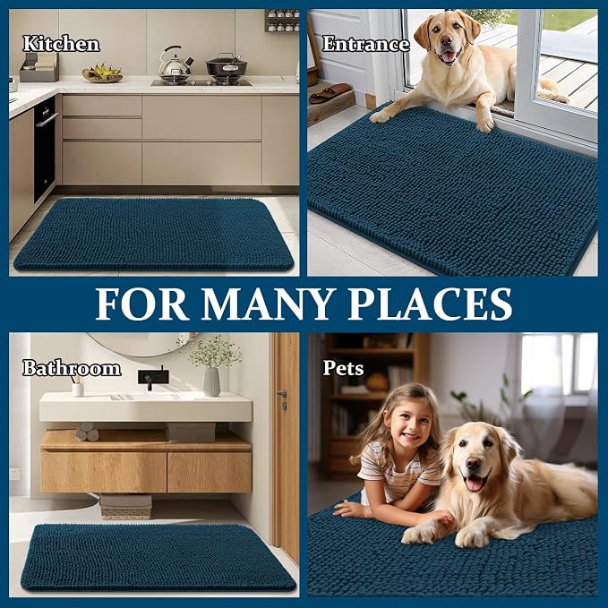 OLANLY Dog Door Mat for Muddy Paws 35x24, Absorbs Moisture and Dirt, Absorbent - Image 8