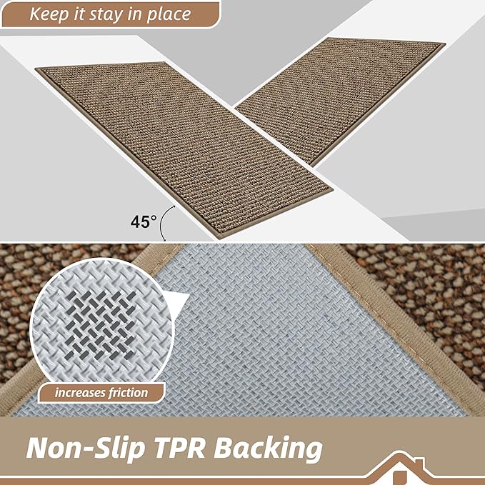 BEQHAUSE Dirt Trapper Door Mat 17" x 30", Non-Slip Doormats Washable Entryway - Image 6