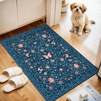 GarveeHome 2x3 Floral Area Rug Non Slip Entryway Mat Low Pile Stain Resistant - Image 2