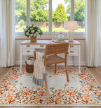 Wonnitar Floral Washable Area Rug 4x6 Halloween Rug, Non-Slip Soft Fall Rugs - Image 7
