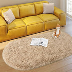 Soft Fluffy Area Rug for Bedroom, Fuzzy Shaggy Oval Throw Rugs for Bedside - Image 2