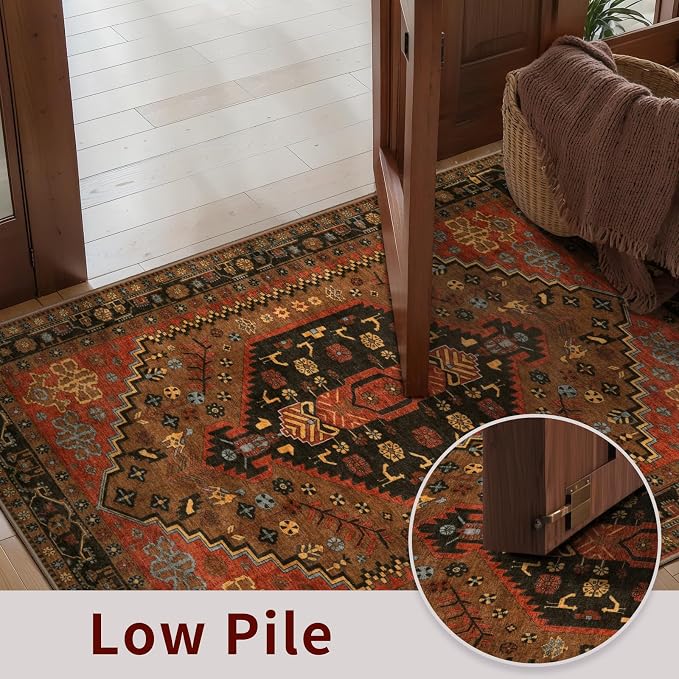Ciicool 2x5ft Runner Rug, Hallway Wahshable Rug Vintage Kitchen Carpet - Image 6