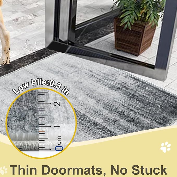 COMSLE Door Mat Soft Absorbent Indoor Front Entryway Rug Machine Washable - Image 6