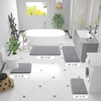 OLANLY Bathroom Rugs 32x20, Extra Soft Absorbent Chenille Bath Rugs, Rubber - Image 2