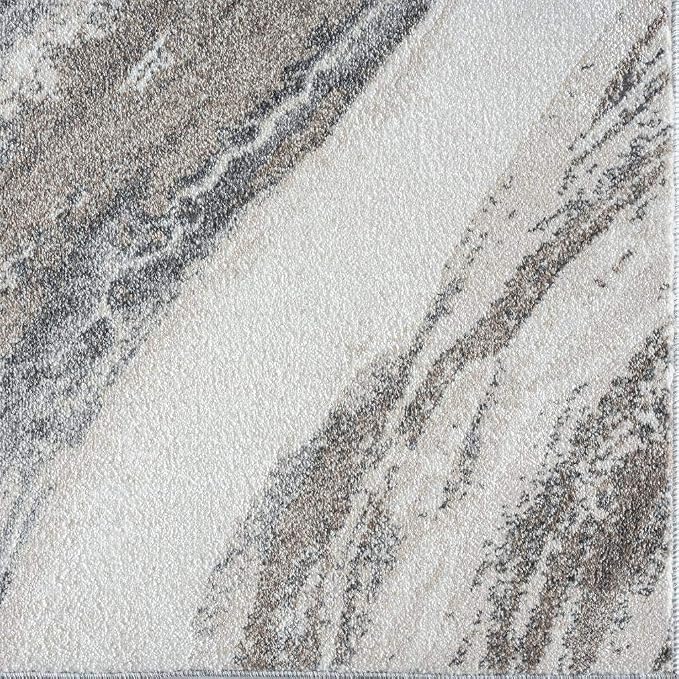 LUXE WEAVERS Lagos Collection 7983 Grey 2x7 Art Deco Area Rug - Image 5