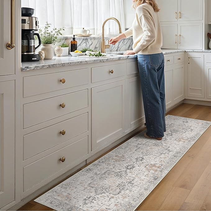 GENIMO 2x7 Area Rugs for Living Room, Machine Washable Non Slip Vintage Retro - Image 3