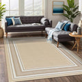 Beverly Rug Non Slip Area Rugs 8x10 Modern Bordered Non Skid Rubber Backing by BeverlyRug