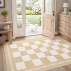 Vasofe 3x5 Plaid Rug, Jute Rugs, Washable Outdoor Indoor Checkered Carpets - Image 3