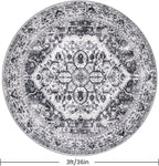 KOZYFLY Round Rug 3 Ft Rugs for Entryway Washable Circle Entrance Rug Non Slip - Image 2