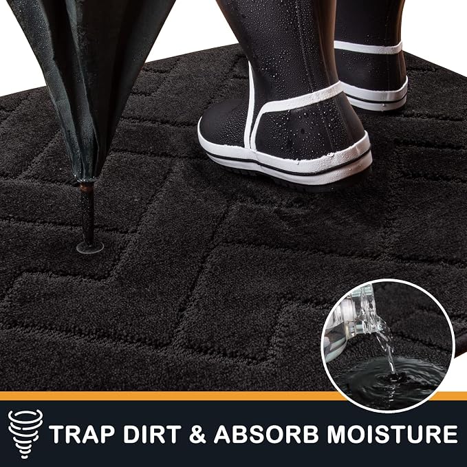 PURRUGS Dirt Trapping Door Mat 24" x 59", Non-Slip Machine Washable Entry Rug - Image 5