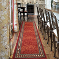 Antep Rugs Alfombras Modern Bordered 2x7 Non-Skid Low Profile Pile Rubber by AntepRugs