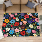 Boho Flowers Rugs for Bedroom by Unknown