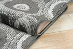 Custom Size Grey Hallway Runner Rug | Cut to Length 2'3" x 10' | Non-Slip & - Image 7