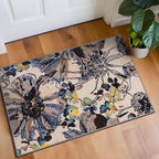 Rugshop Cream Bright Flowers Non Slip Non-Shedding Soft Accent Rug by Rugshop