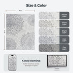 WITSHOCK 10x12 Washable Rug for Living Room, Modern Floral Distress Print - Image 2