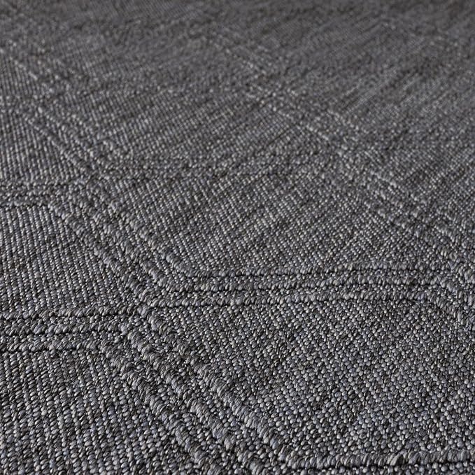 LUXE WEAVERS Modern Farmhouse Smoke 6x9 Washable Area Rug, Anti-Slip Diamond - Image 4
