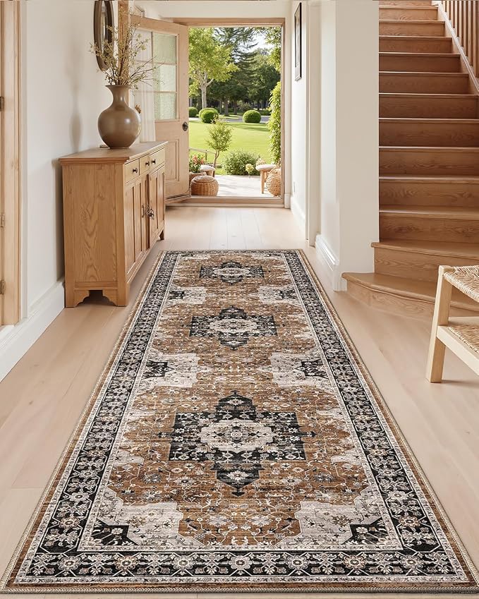 DEXI Hallway Runner Rug 3x7, Distressed Non Slip Runners Carpet, Boho Vintage by DEXI