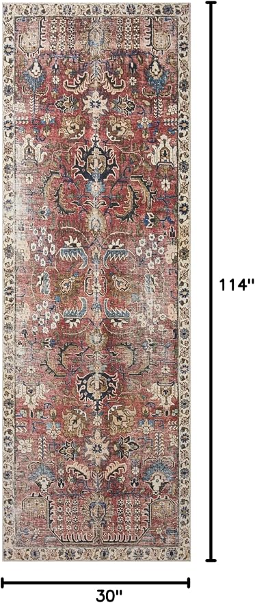 Loloi Chris Loves Julia Jules Collection JUL-01 Merlot/Multi 2'-6'' x 9'-6'' - Image 2