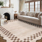 GarveeHome Scalloped Washable Rug 9x12 Area Rug - Image 8